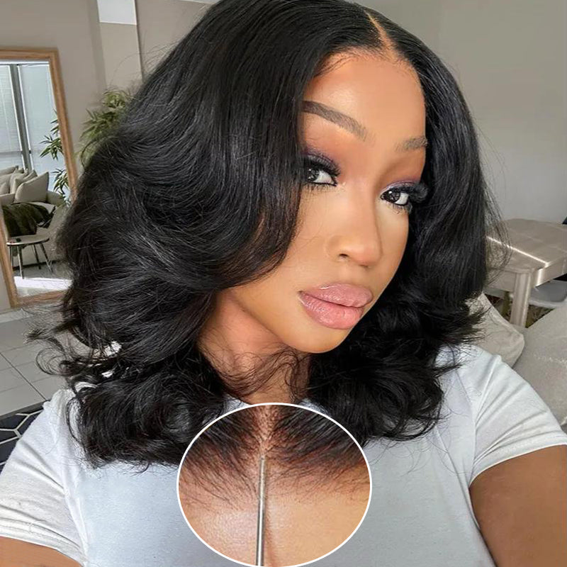 Perismoda Loose Body Wave Short Bob Wig Pre Plucked 13*4 Lace Human Hair Wig Beginner Friendly